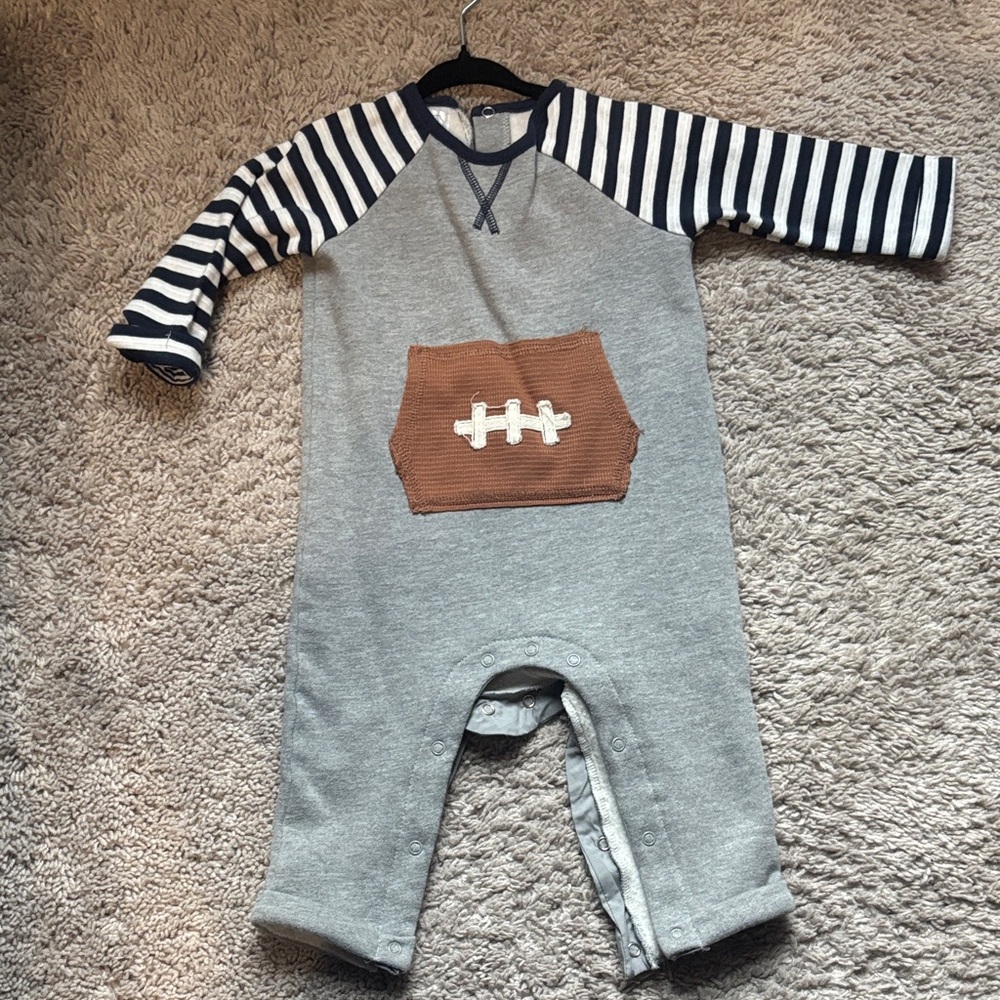 Mud pie Football Patch Kids One Piece